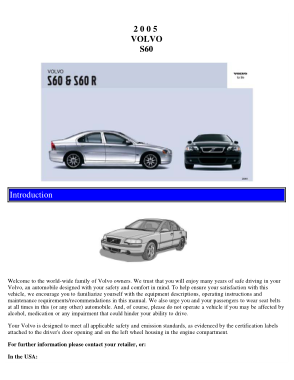 2005 Volvo S60 Owners Manual